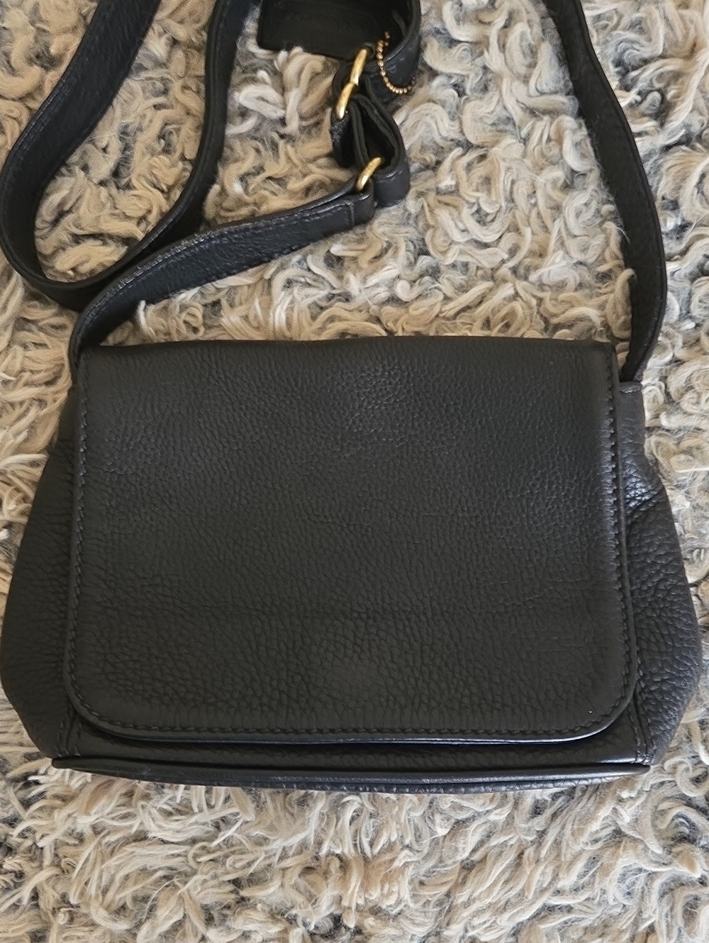 Coach Full-grain Leather Black Mini Crossbody Bag. Made In The USA. - Picture 2 of 11